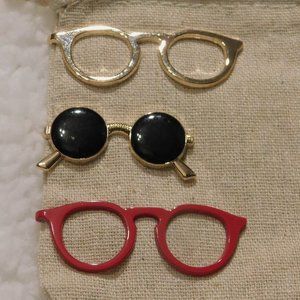 THREE  RETRO TIE CLIPS